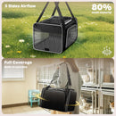 SHARLOVY Top and 2 Sides Expandable Cat Carrier 18x11x11 TSA Airline Approved