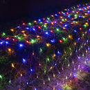 Dazzle Bright Christmas 360 LED Net Lights, 12FT x 5 FT Connectable Waterproof String Lights Clear Wire with 8 Modes, Christmas Decorations for Indoor Outdoor Xmas Yard Garden Decor (Multi Colored) — 1