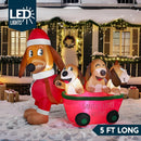 Joiedomi 5 FT Long Christmas Puppy Inflatable with Built-in LEDs, Self-Inflatable for Dachshund Blow Up Yard Decoration Xmas Party Indoor, Outdoor Yard Garden, Lawn Winter Décor — 2