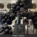 PartyWoo Black Balloons 50pcs Matte Latex Helium Balloons 12 Inch | Black-y18 — 8