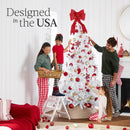 Best Choice Products Artificial Christmas Tree, White 6ft Premium Pine Unlit Holiday Decoration, Full Size Décor Easy Assembly w/Metal Stand — 5