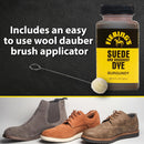 Fiebing's Burgundy Suede Dye (4 oz) - Recolor, Brighten & Restore Suede & Roughout Leather Shoes, Furniture, Purse - Includes Wool Dauber for Easy Application - Flexible When Dry, Won't Crack or Peel — 5