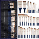 Nicpro 36pcs Paint Brush Set for Acrylic Painting, Oil, Watercolor, Gouache | Blue — 1