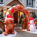 10.5FT Christmas Inflatable Archway, Blow Up Arch with Waving Cute Gingerbread Man with Santa Hat & Scarf and Lovely Snowman Holding Star, Xmas Arch for Yard Lawn Patio Garden Holiday Party Decor — 1