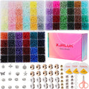 XJRLUK Glass Beads Bracelet Making Kit, 3000 pcs 72 Colors 6 mm Crystal Beads for Jewelry Making, Glass Beads Kits… — 1