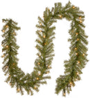 National Tree Company 9ft Pre-Lit Norwood Fir Artificial Christmas Garland — 1