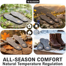 Wool Felt Insoles for Boots & Shoes, 100% Natural Warm Shoe Insoles - Gray — 8
