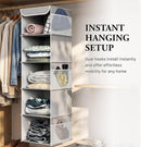 Simple Houseware 5 Shelf Hanging Closet Organizer, Gray — 6