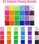 LIS HEGENSA 24Color 1000PCS Kandi Pony Beads Bracelets Jewelry Making Kits — 2
