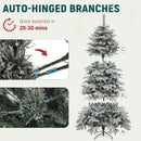 YITAHOME 7.5ft Prelit Natural Layered Flocked Christmas Tree with Remote — 6