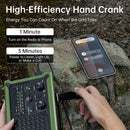 Solar Radio Emergency Hand Crank 12000mAh with Clear Signal | Army Green — 6