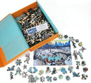 Wooden Puzzle for Adults - Uniquely Shaped Pieces - Made in The USA by FoxSmartBox - 180 Pieces - Skating in Central Park — 5