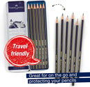 Faber-Castell Graphite Sketch Pencil Set - 6 Graphite Pencils (2H, HB, B, 2B, 4B, 6B), Drawing Pencils and Sketching Supplies — 6