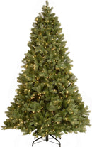 National Tree Company 7.5ft Pre-Lit Downswept Douglas Fir Christmas Tree — 1