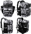 LHI Military Tactical Backpack for Men and Women 45L Army 3 Days Assault Pack Bag Large Rucksack with Molle System Black and white — 3