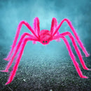 JOYIN Halloween Spider Decorations Outdoor, 5 Ft Giant Neon Colored Pink Spider with Green Eyes for Yard Lawn Garden Halloween Outside Decor, Indoor Haunted House Prop and Party Decor Home — 1