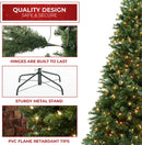 Casafield 7.5FT Realistic Pre-Lit Green Spruce Artificial Holiday Christmas Tree with Sturdy Metal Stand — 5