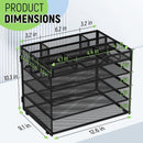 Docnest 5 Tier Mesh Desk Organizer with Removable Tray&Pen Holder, Black — 3