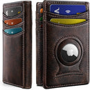 BULLIANT Magnetic Slim Leather Pocket Wallet Money Clip For Men 12Cards - Alaska Leather - Forest Brown — 1