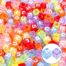 Augshy 1400pcs 5 Color Cube Alphabet Bead,Letter Beads DIY Activity Craft — 4