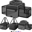 SHARLOVY Top and 2 Sides Expandable Cat Carrier 18x11x11 TSA Airline Approved