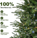 Glitzhome Prelit Artificial Christmas Tree, 7.5ft Full Realistic Majestic Memory Fir with 2,850 Tips and 2,000 Twinkling Micro Lights, 10 Lighting Modes w/Remote Control for Indoor Holiday Decoration — 4