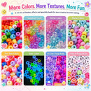 5 Boxes Pony Beads Bracelet Kit, UV Color-Changing & Glow Kandi Beads — 2