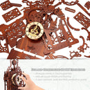 FUNPOLA LED 3D Wood Puzzle Clock Tower, 3D Puzzle Building Model, 3D Home Décor Puzzle DIY 3D Clock Kit for Adults (LED-WTC02) — 4
