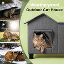 Love's cabin Outdoor Cat House Weatherproof Elevated Cat Bed, Grey, Large — 2