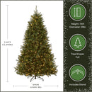 National Tree Company 7.5ft Pre-Lit Dunhill Fir Artificial Christmas Tree — 7