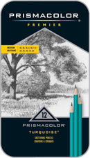Prismacolor Premier Turquoise Graphite Sketching Pencils, Medium Leads, 12 Pack — 7