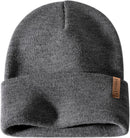 FURTALK Beanie for Men Women Cuffed Thick Knitted Winter Hat Skull Cap - Dark Grey — 1