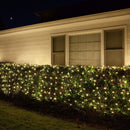 Wintergreen Lighting Set of 100 Warm White LED Net Lights - Christmas Outdoor Decorations, Green Wire (4 x 6 ft, 5mm Lights) — 4
