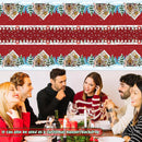 OHOME Christmas Party Decorations | Snowman Plastic Tablecloth for Christmas Decorations Indoor Outdoor Outside - Xmas Party Favors Supplies for Table Decor Backdrop Banner,2 Pack | Red Green White — 6