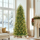 Puleo International 7.5ft Pre-Lit Slim Fraser Fir Christmas Tree — 2