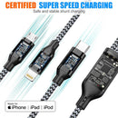 Multi Charging Cable 4ft 3Pack 3 in 1 Charger Cord, Multiple Rapid Cable 5
