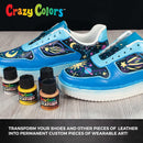 Crazy Colors Premium Acrylic Shoe & Leather Paint Kit 13 Metallic Pearl - Assorted Metallic — 6