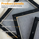 CONDA Black Stretched Canvas 11x14 inch 8 Pack Canvases for Painting, 100% Cotton, 8 oz Gesso-Primed, 5/8 Inch Profile Artist Canvas Value Bulk Pack for Acrylics, Oils Painting | 11"x14" 8 Pack — 3
