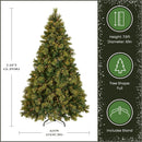 National Tree Company 7.5ft Pre-Lit Carolina Pine Artificial Christmas Tree — 4