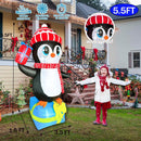 5.5 FT Christmas Inflatables Penguin with Gift Boxes Decoration, LED Lighted Christmas Blow up Yard Decorations for Party Indoor Outdoor Garden Lawn Decor Xmas Inflatables Present — 4