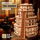 ESC WELT Quest Tower Puzzle Box – 3D Wooden Escape Game for Adults & Teens, Brain Teaser Logic Puzzle with Secret Compartment, Unique Gift Idea — 2