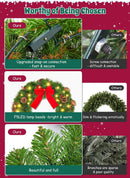 Brightown 24 Inch Pre-Lit Christmas Wreaths for Front Door, 50LED — 8