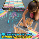 240PCS Washable Sidewalk Chalks, 24 Colors Jumbo Chalk for Kids, Non-Toxic Sidewalk Chalk Bulk for Toddler, Dustless Outdoor Chalk Giant Box Chalkboard Chalk for Party Favor Playground, Great for Kids — 6