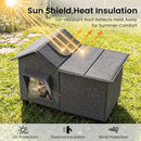 Love's cabin Outdoor Cat House Weatherproof Elevated Cat Bed, Grey, Large — 4