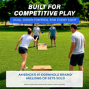 GoSports Dual Sided Cornhole Bean Bags - Slide and Stop Regulation Tournament Bean Bags, Set of 8 | 6" x 6" | Stars and Stripes — 6