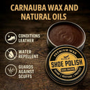 Eagle Shoe Polish Wax – Premium High-Gloss Shine – Restores Color, Covers Scuffs, Nourishes & Protects - 3-Piece Kit | Dark Brown — 5