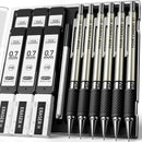 Metal Mechanical Pencil Set with Case, 6-Pack 0.7mm Medium Point | 6 Count (Pack of 1) — 1