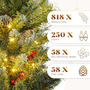 YITAHOME Prelit Pre-Decorated Christmas Tree 6FT with Remote — 3