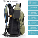 Water Buffalo Sherpa 22L Hiking Hydration Backpack, 2L Bladder | Canopy | Medium — 2