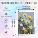 Ausanrl Flowers Square Diamond Painting Kits - Square Drill Diamond Paintings Flowers,Square Diamond Art,DIY Flower Gem Painting for Adults and Crafts for Gifts and Home Wall Decor 12x16inch | Flower C | 12x16inch(Square diamond painting) — 6